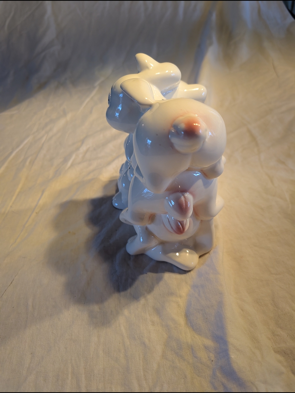 2/30$ White Ceramic Stacked Bunny Bank Decorative Home Accent - Picture 5 of 7